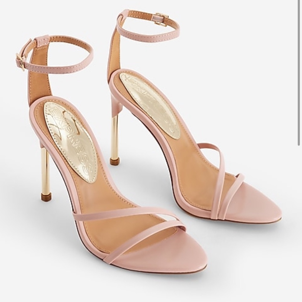 EXPRESS NWT Strappy Ballet Pink Heels Sz 7.5